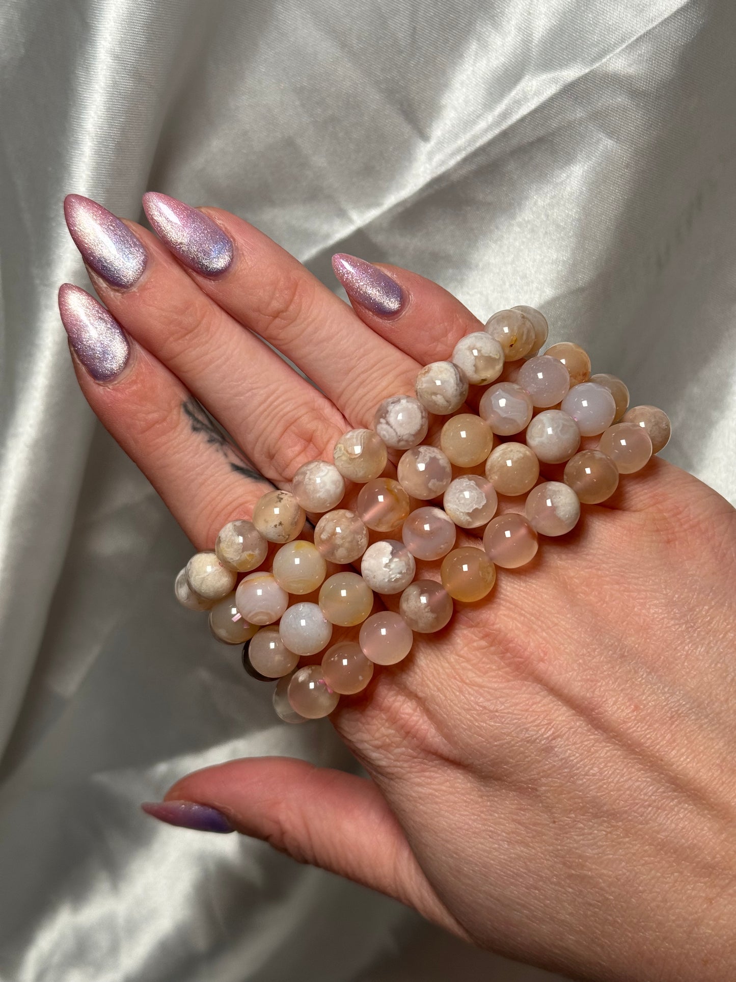 flower agate bracelet
