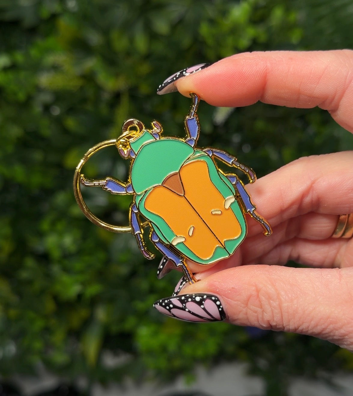 Scarab Beetle Keychain